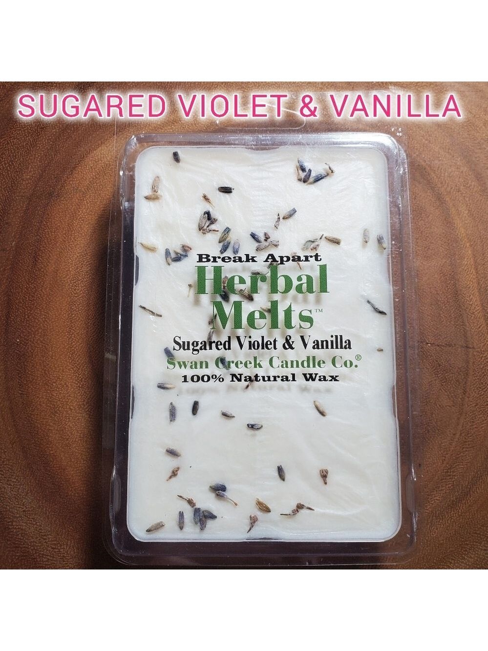 SUGARED VIOLET & VANILLA SWAN CREEK CANDLE CO. Break Apart Herbal Wax Melts NWT